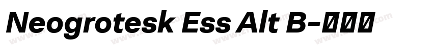 Neogrotesk Ess Alt B字体转换